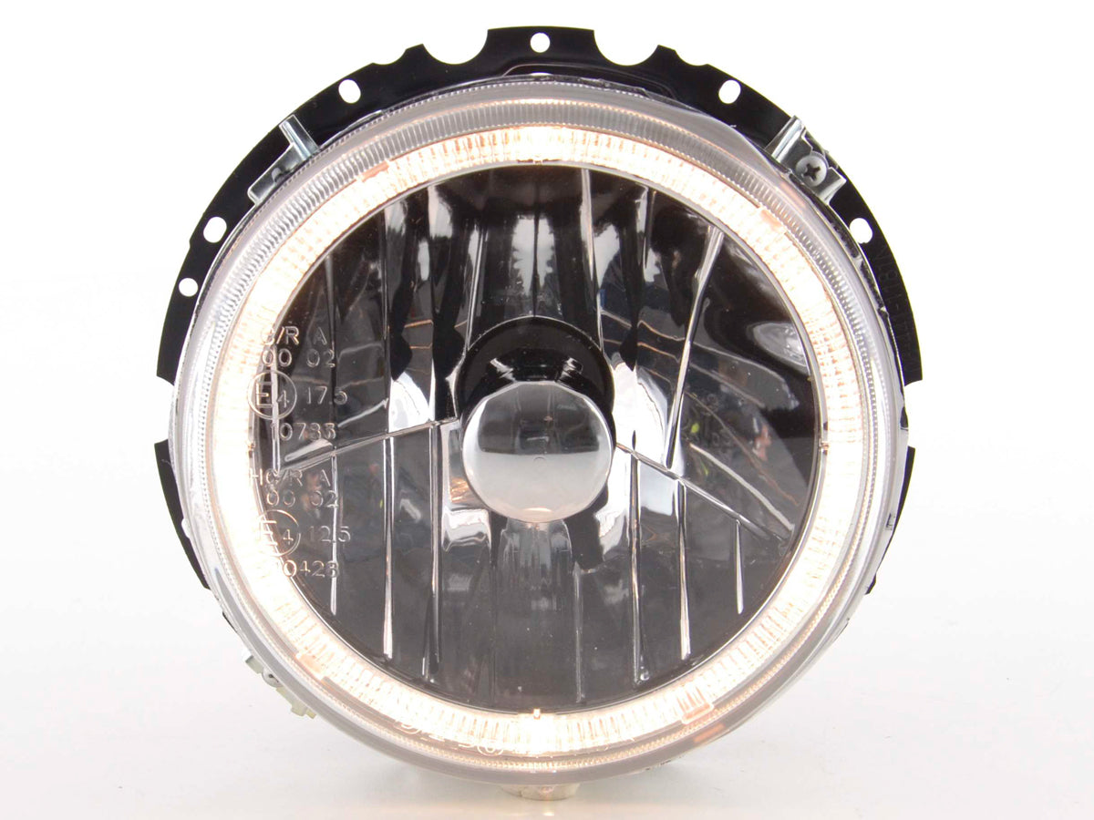 Scheinwerfer Set Angel Eyes VW Golf 1 Typ 17 74-83 chrom Scheinwerfer Set Angel Eyes VW Golf 1 Typ 17 74-83 chrom